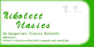 nikolett vlasics business card